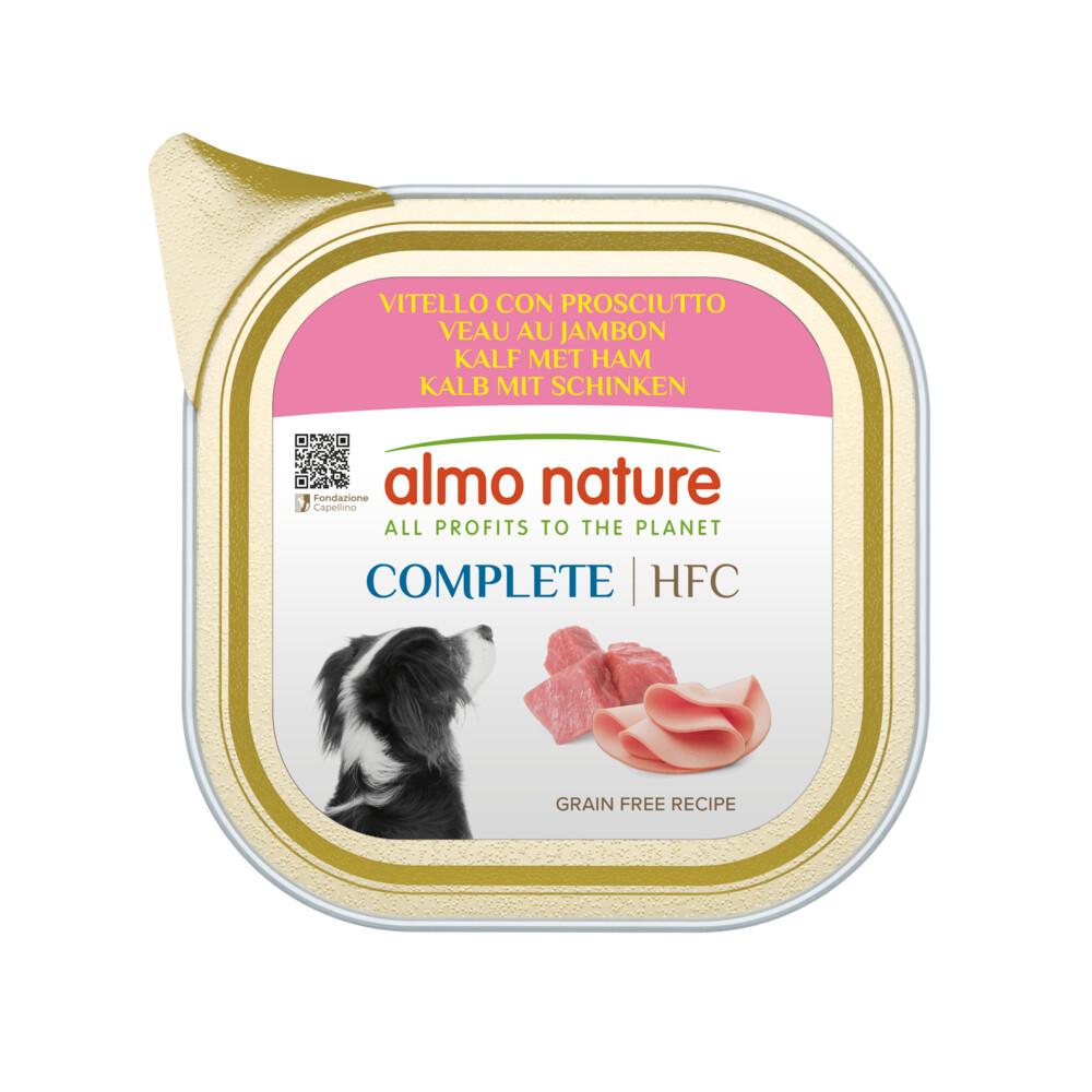11x Almo Nature HFC Alu Hondenvoer Nat Blik Kalf &Ham150 gr