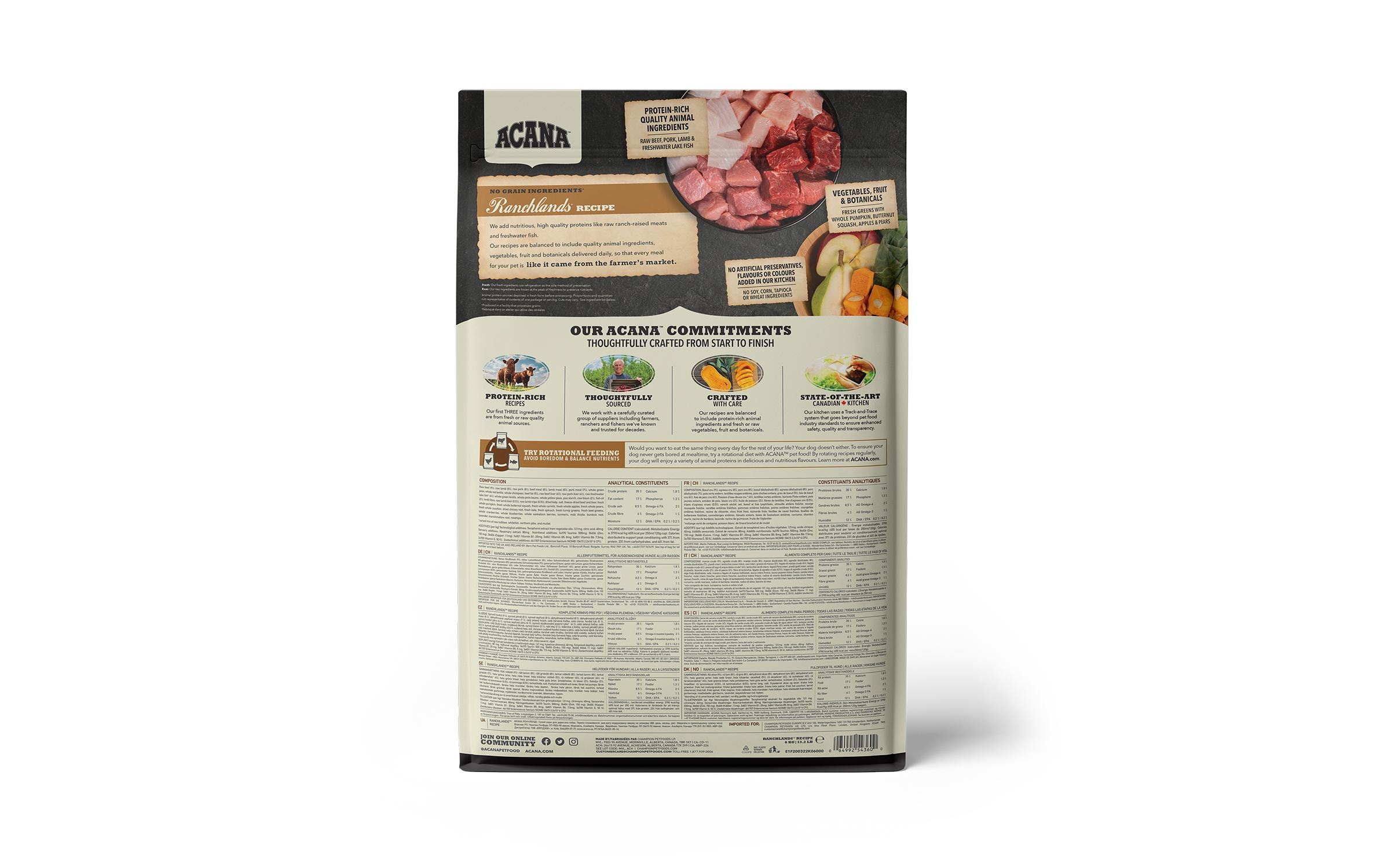 Trockenfutter Regionals Ranchlands Recipe, 6 kgTrockenfutter für Hunde aller Rassen und Altersstufen
