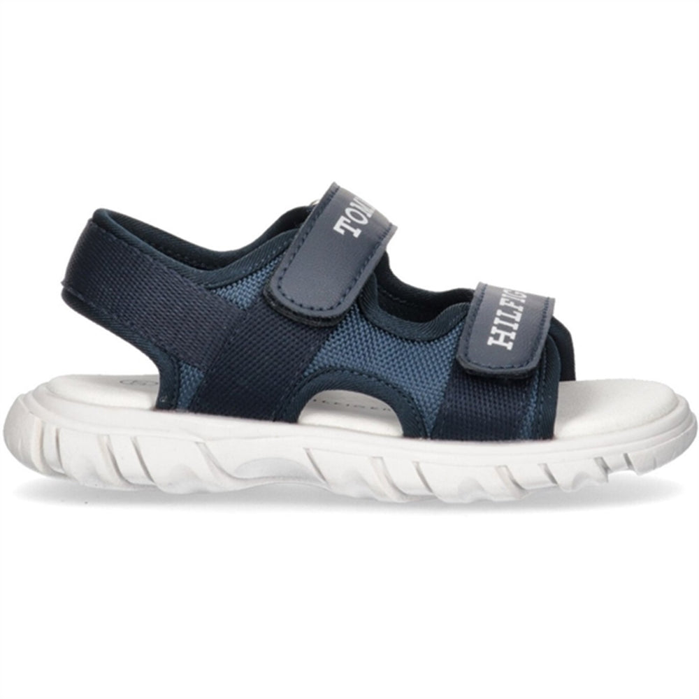Køb Tommy Hilfiger Logo Velcro Sandal Blue