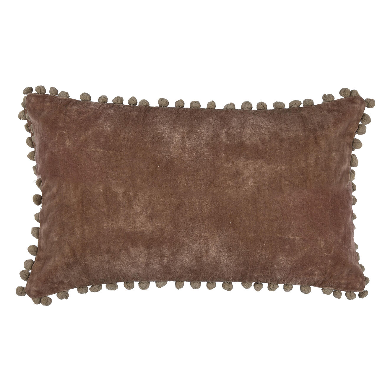 Febronie Housse de coussin en Velours Avoriaz bois de rose/écorce - 50x30 cm