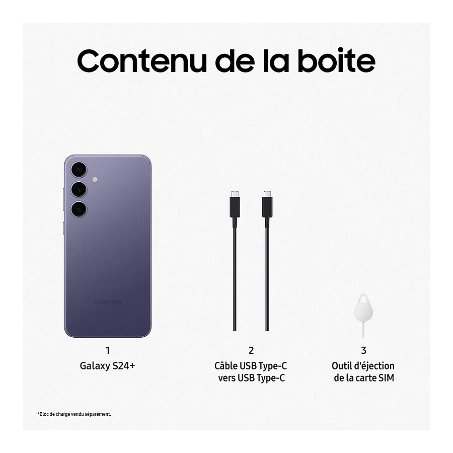 Samsung Galaxy S24+ 5G (Indigo) - 512 Go