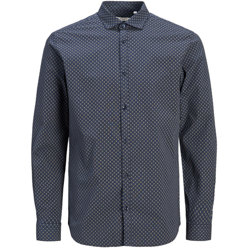Jack & Jones - 12234533 JWHBLACKPOOL STRETCH SHIRT LS UK DARK NAVY Azul