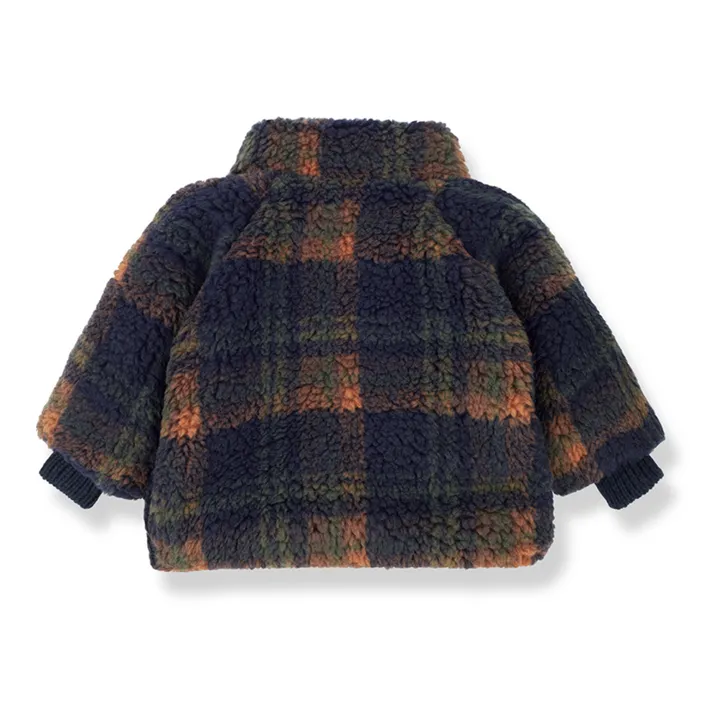 1+ in the family Veste Façon Fourrure Carreaux Epi | Bleu marine