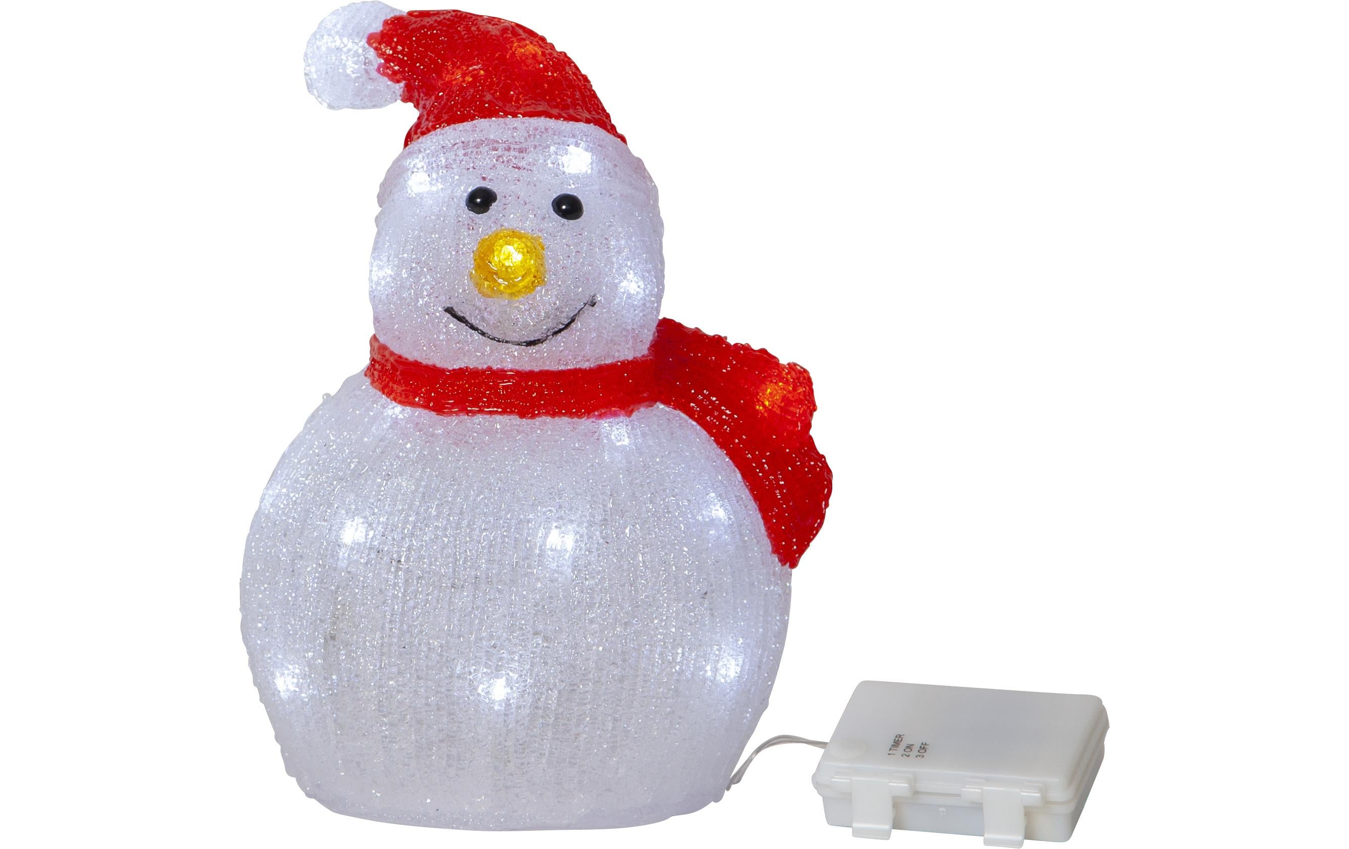 LED-Figur Crystalo Schneemann, 25 cm, TransparentSchneemann mit LED Beleuchtung
