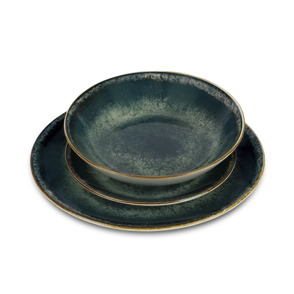 Berlinger Haus 18-teiliges Tellerset rund Matte Green Collection