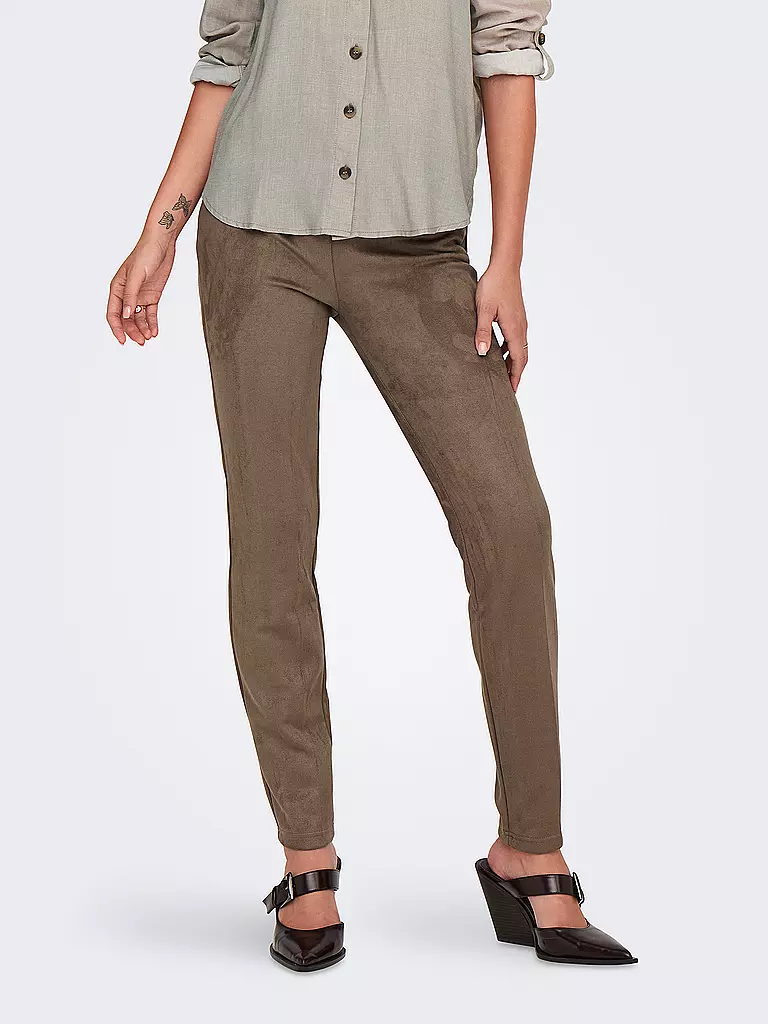 ONLY Leggings in Lederoptik ONLANGALINE camel