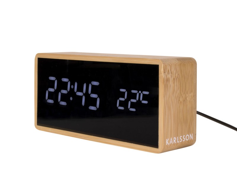 Alarm Clock Tube Bamboo