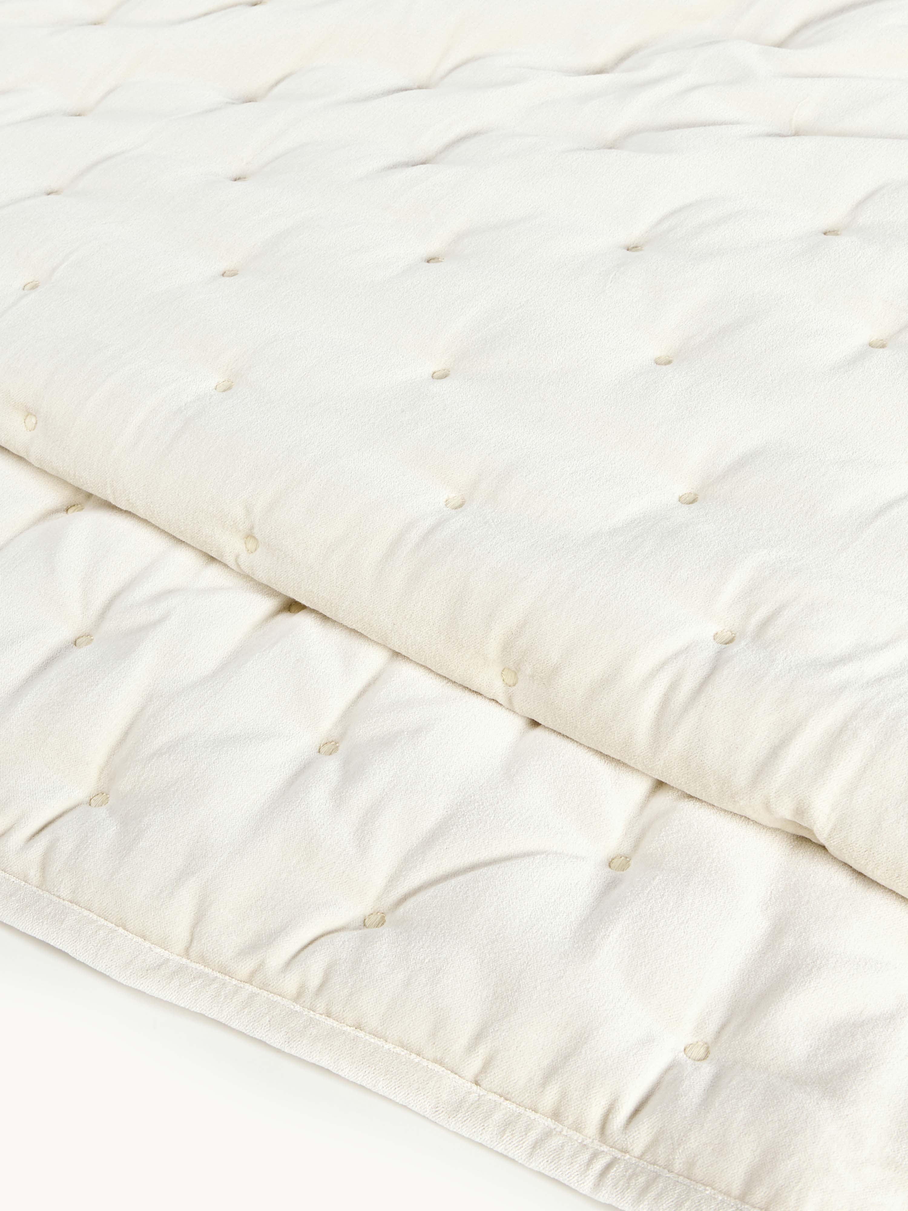 Fluwelen gewatteerde bedsprei Cheryl