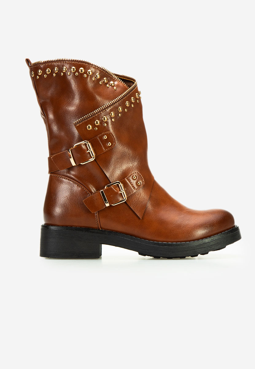 Bottes plates femme brunes Zuvila