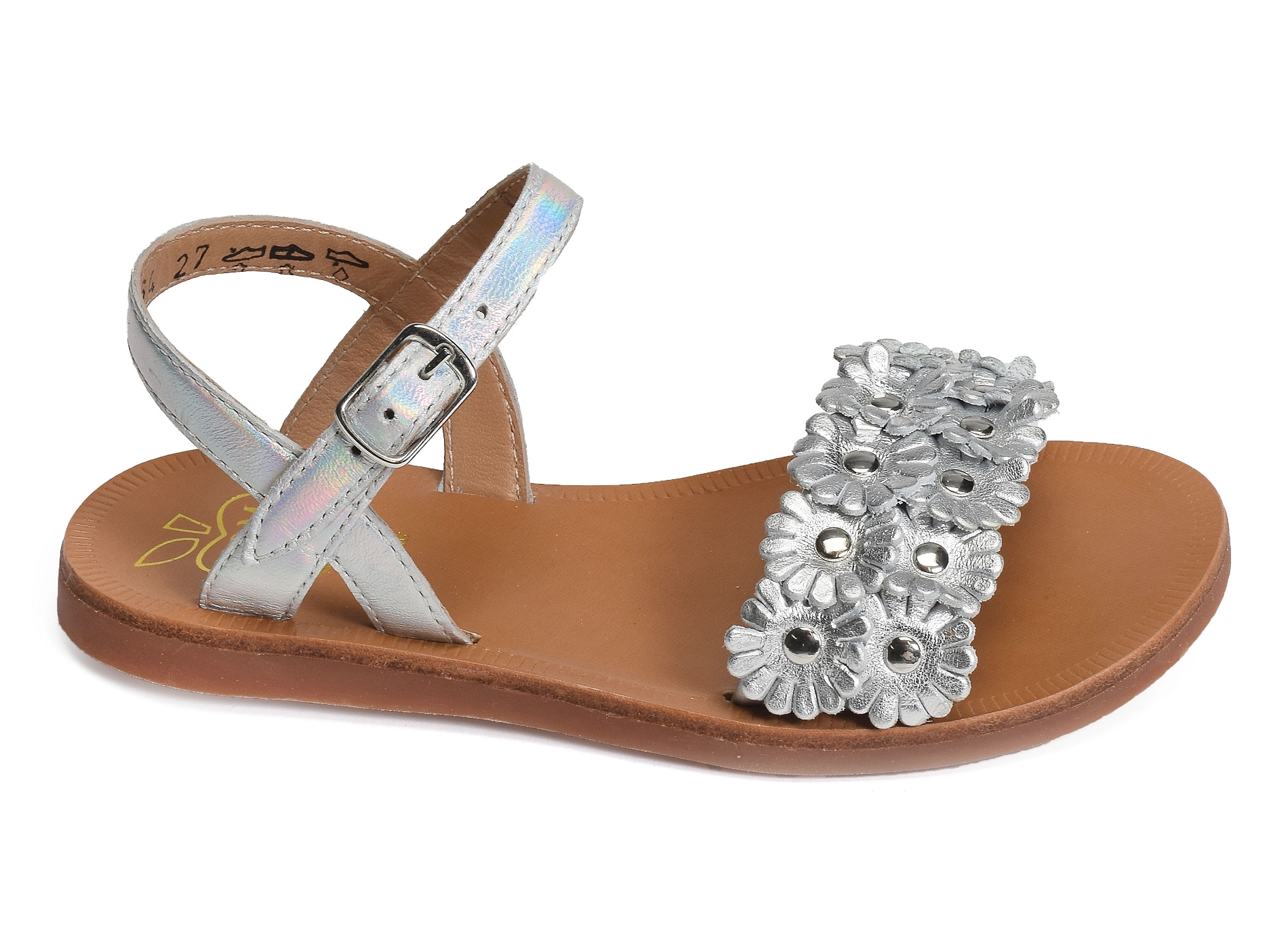 Plagette multi flo argent