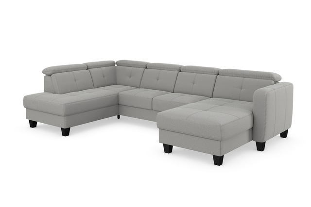 sit&more Wohnlandschaft »Belluci U-Form« Kopfteilverstellung und Federkern, wahlweise mit Bettfunktion