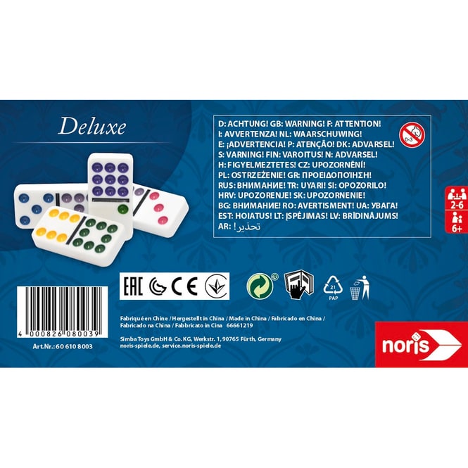 Domino Deluxe Doppel 9 -  Noris