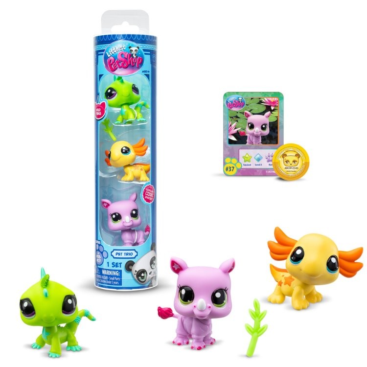 Littlest Pet Shop - Pet trio in tube - Assorted