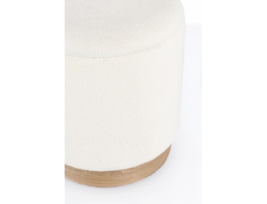 CONCEPT1 - Pouf Lot de 2P. Zoya blanc D30 + D37
