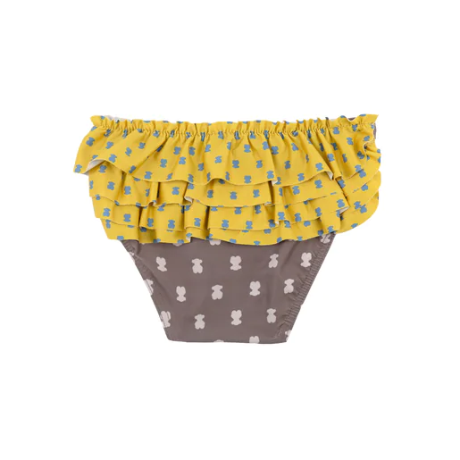 Calcinhas marrons estilo pin-up para praia