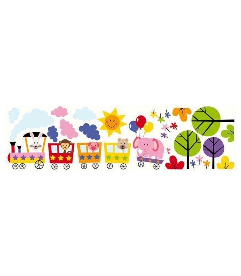 Sticker train des animaux