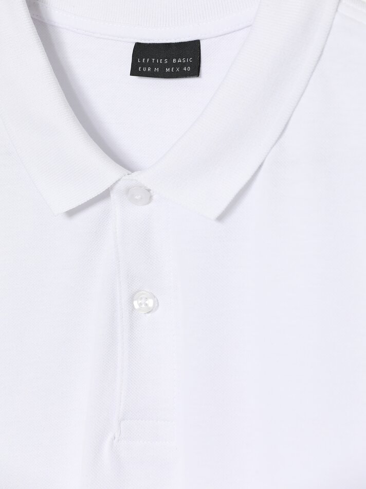 Camisa polo básica - branca