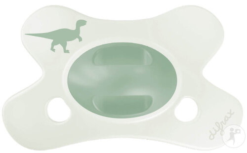 Difrax Sucette Natural 0-6 Mois Little Green Dino 1 Pièce