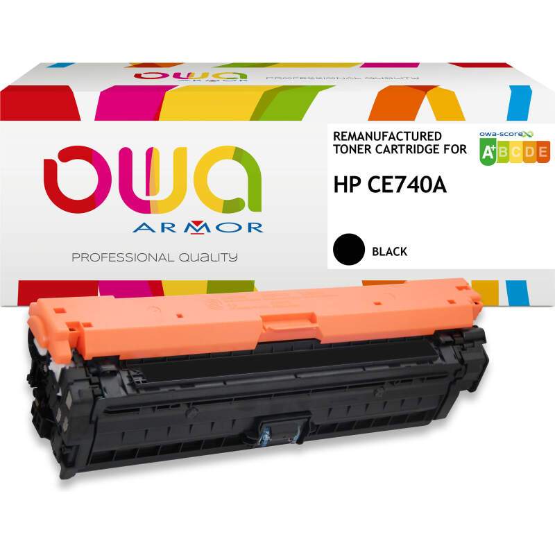 Toner remanufacturé OWA - standard - Noir - pour HP CE740A