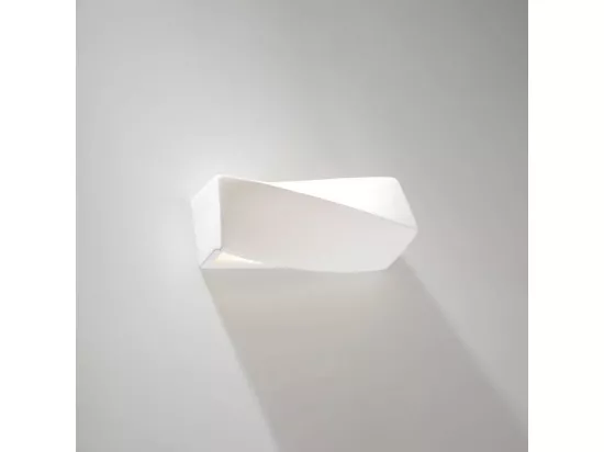 Sollux Applique murale à 1 ampoule en céramique blanche, E27