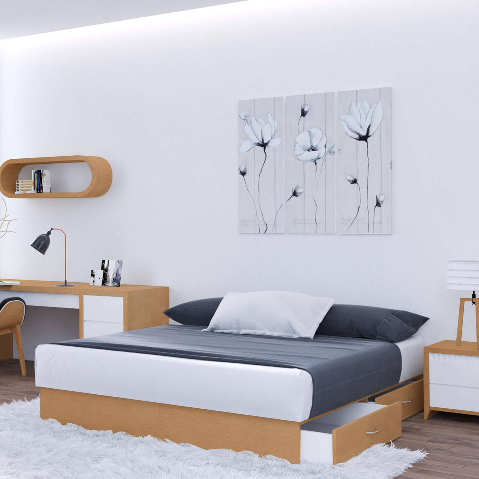 Wasserbett aquadream - Buche - starke Beruhigung - 160x200 cm