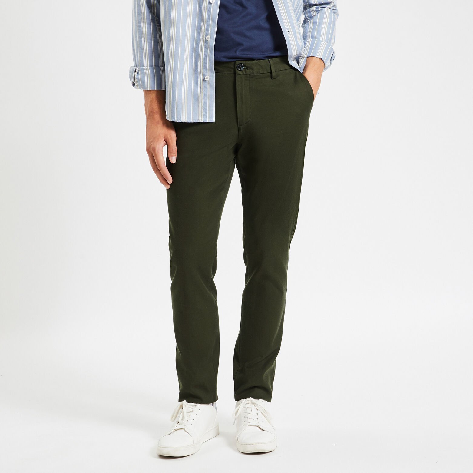 Pantalon chino slim urbain 'le parfait by JULES' Vert kaki