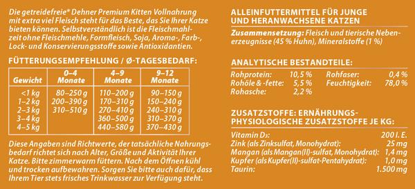 Dehner Premium Nassfutter für Katzen Kitten,