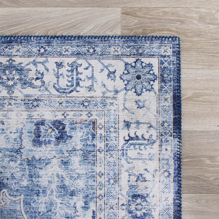 Vintage vloerkleed - Lago Blauw | Hoge kwaliteit