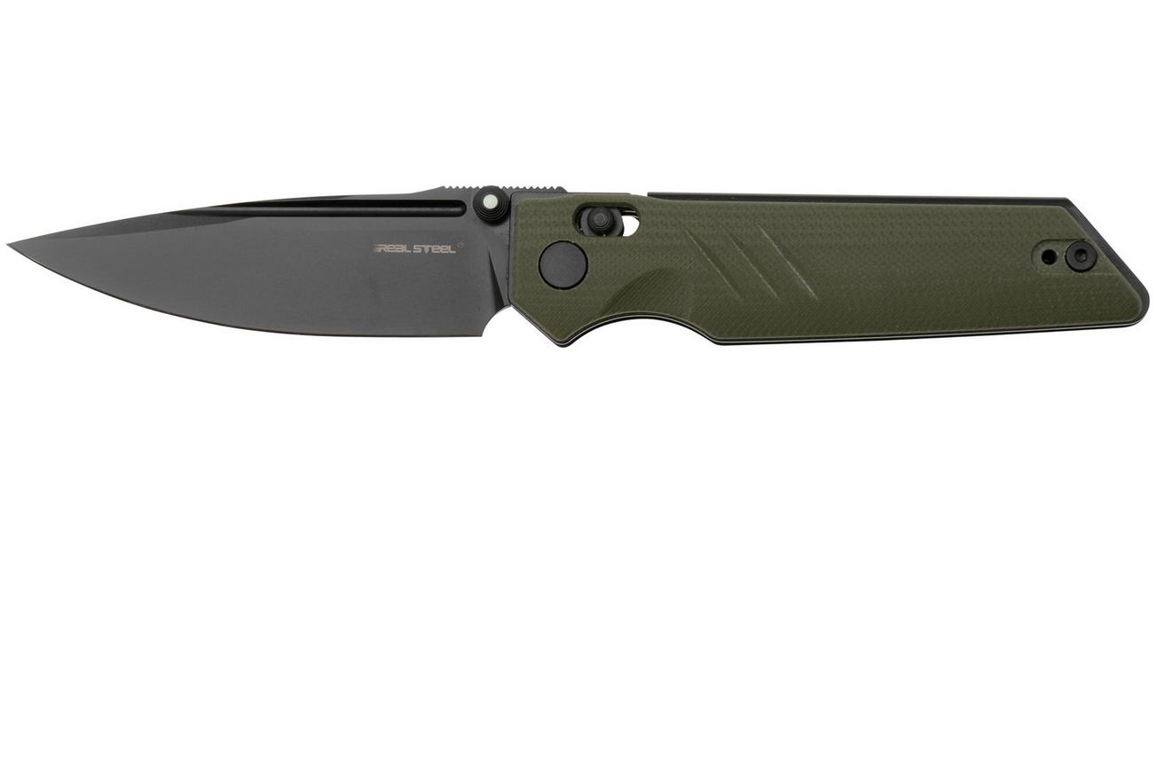 Real Steel Sacra Pro 7714GB PVD Böhler K110, Green G10, zakmes