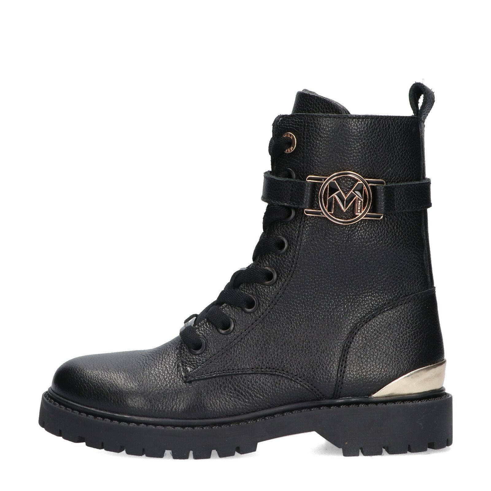 Mexx leren veterboots zwart