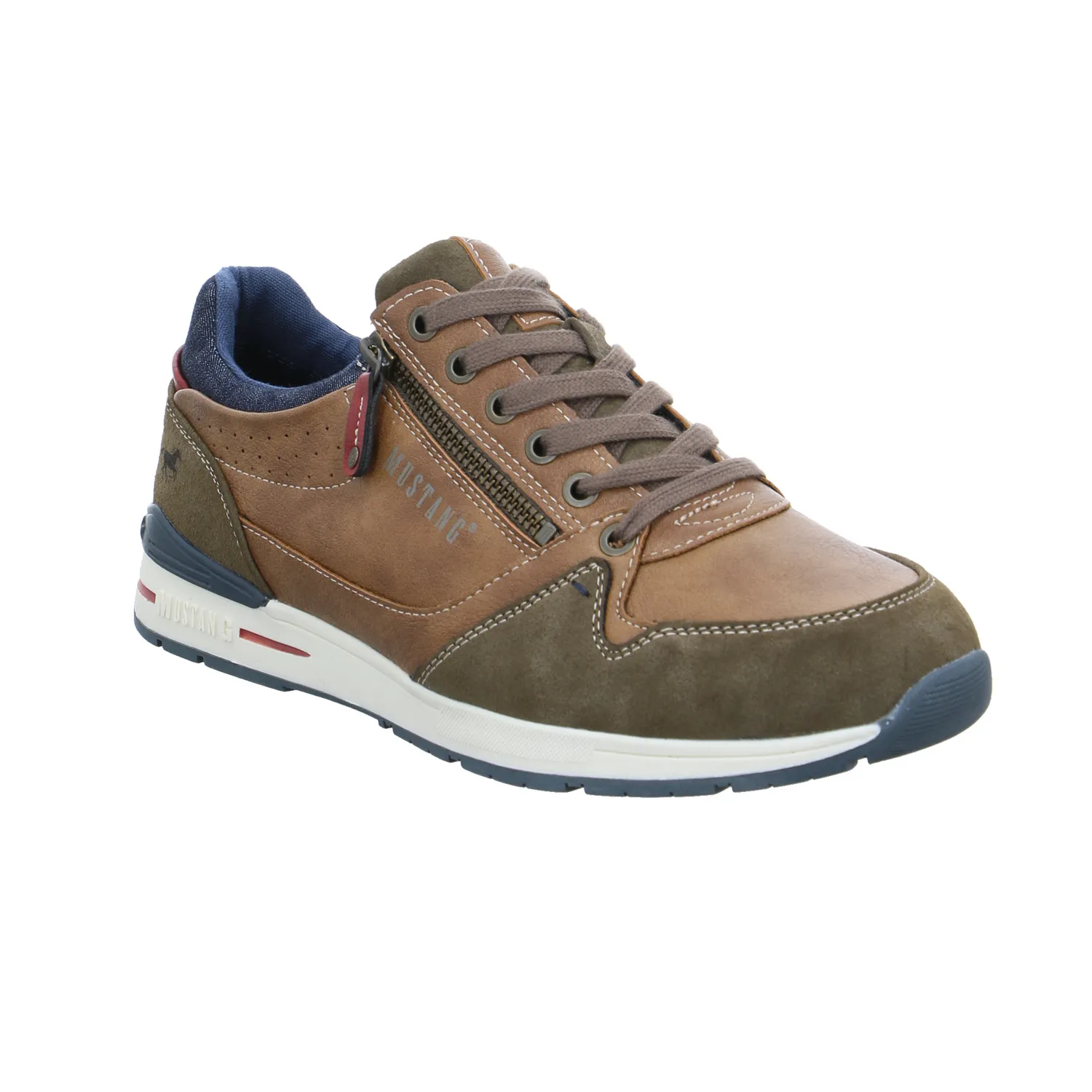 MUSTANG Halbschuhe Sneaker Braun Lederimitat