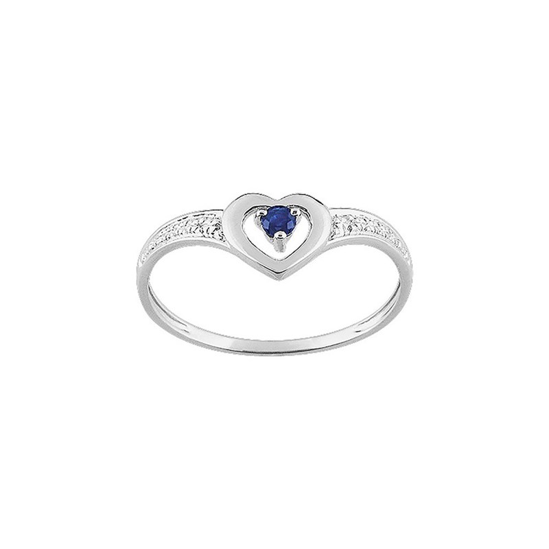 Bague femme - saphir - Or 9 Carats