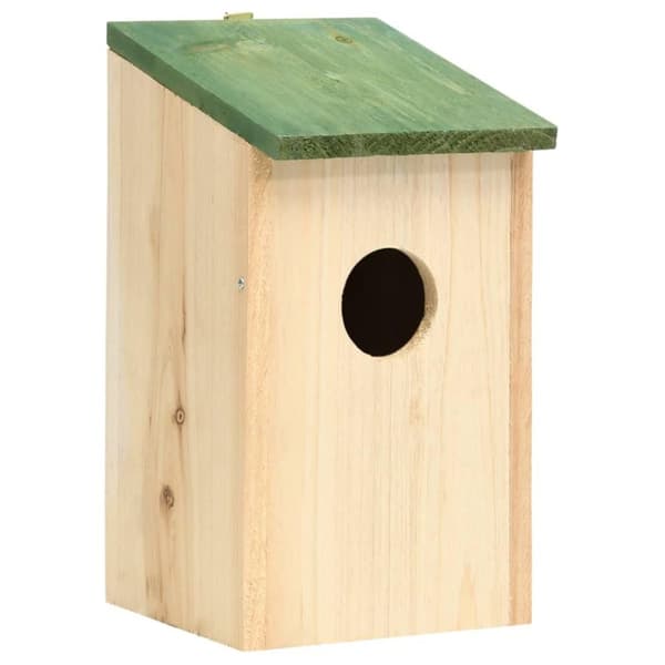 vidaXL Fuglehus 10 stk heltre gran 12x12x22 cm