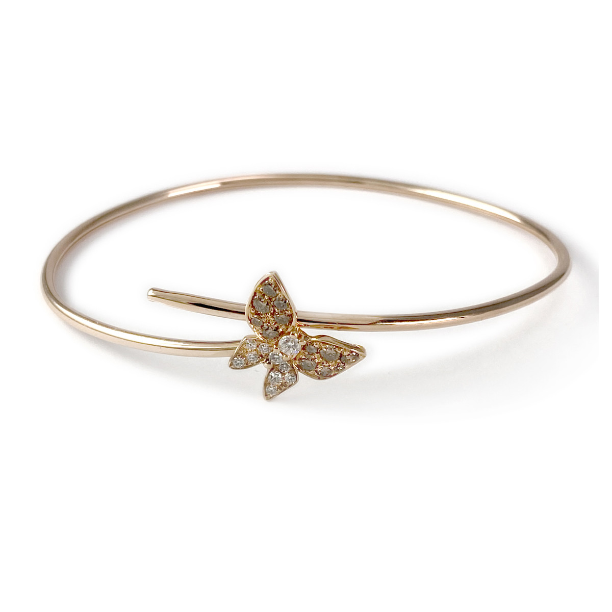Bracelet d'occasion or 750 rose diamants
