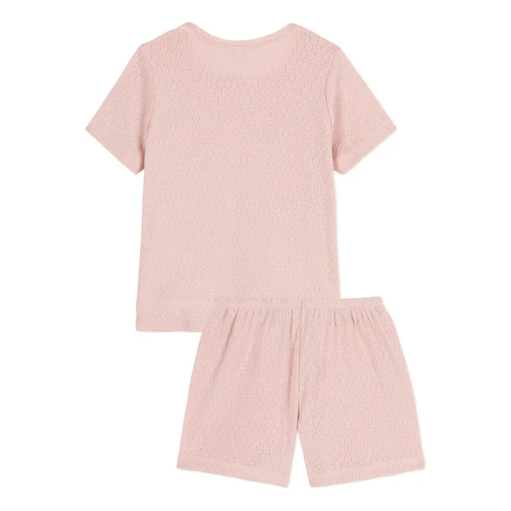 Petit Bateau Pyjama Short Manille Ajouré | Rose
