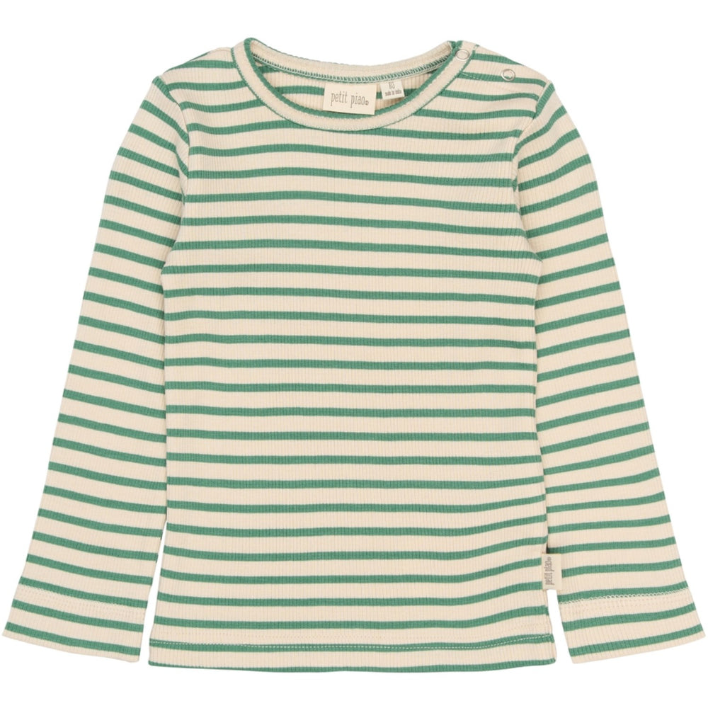 Køb Petit Piao Frosty Spruce Striped PPSky L_S Tee