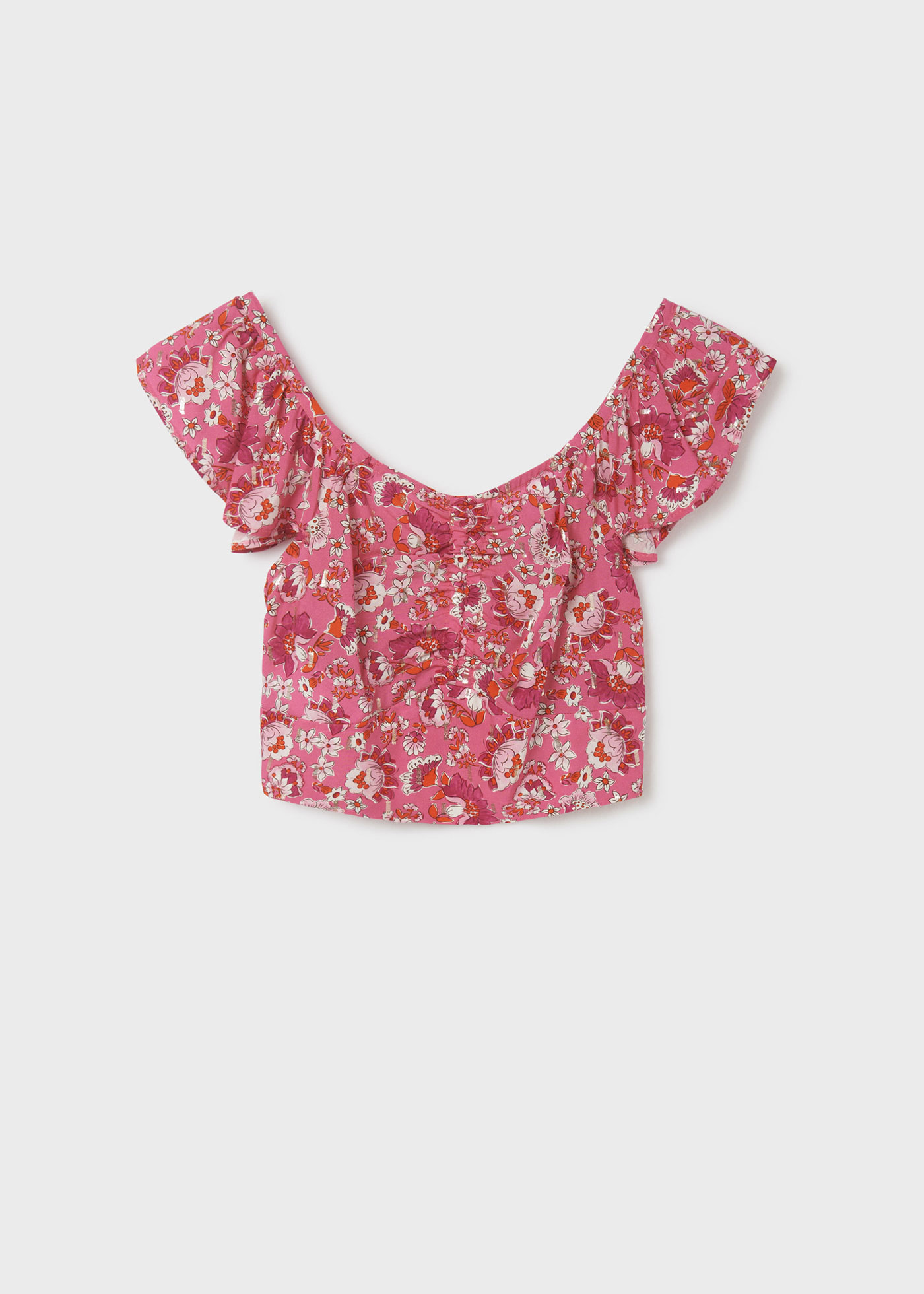 Blusa de viscose estampada para meninas