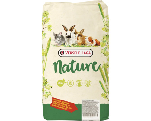 VERSELE-LAGA Nature Cuni knaagdiervoer 9 kg complete, graanvrije, vezelrijke voeding met essentiële vitamine C voor cavia's in vershoudzakje
