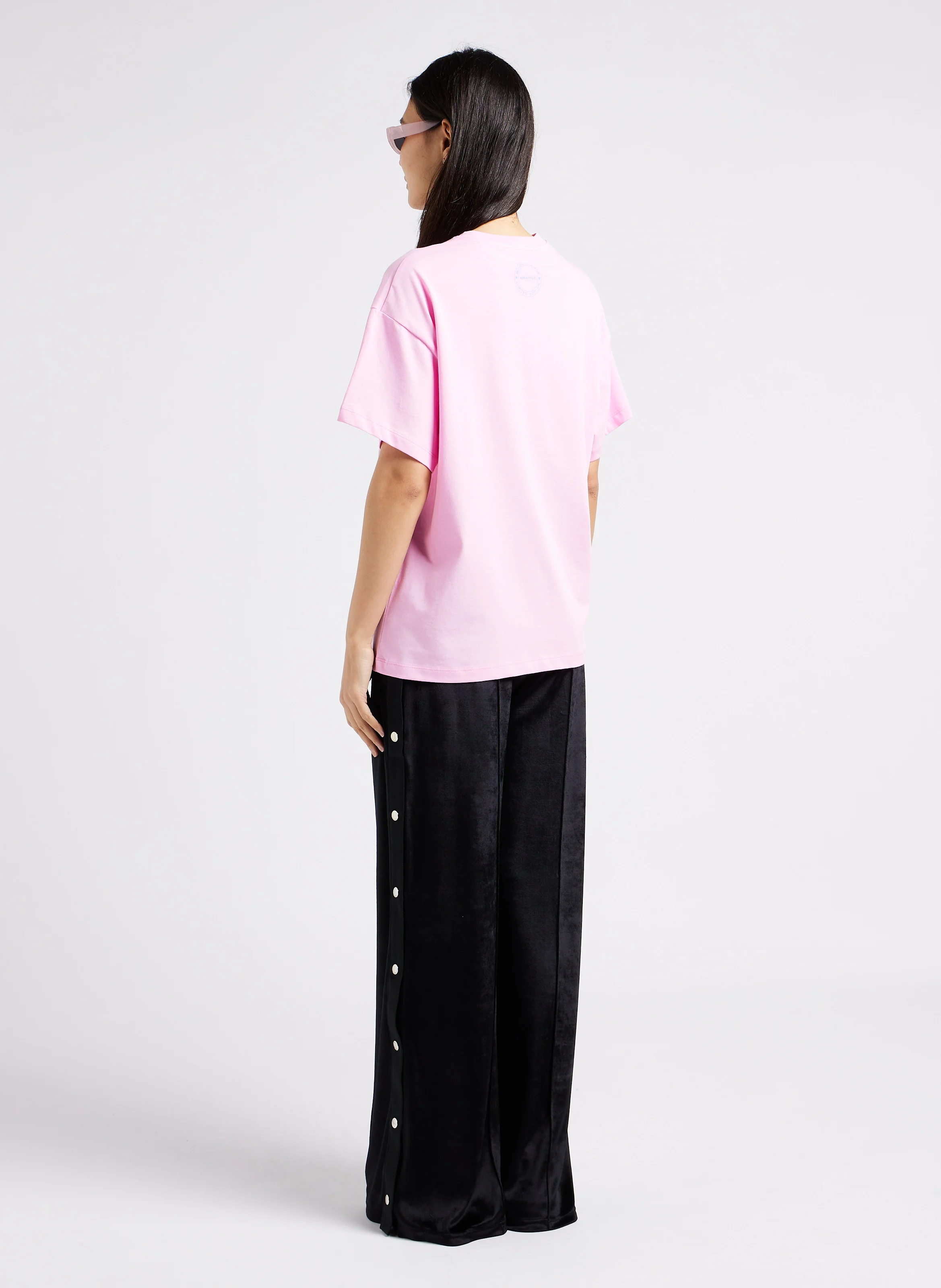 Pantalon large taille haute | Noir
