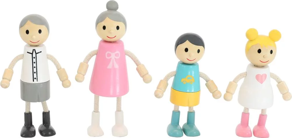 MA FAMILLE - POUPEES - EN BOIS