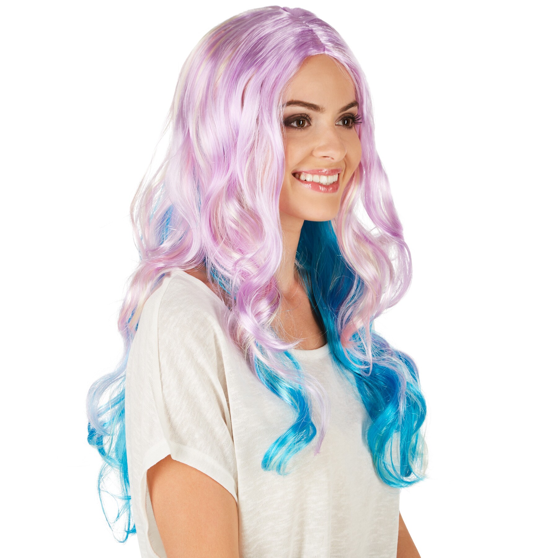 tectake® Frauenperücke Fashion Pastell