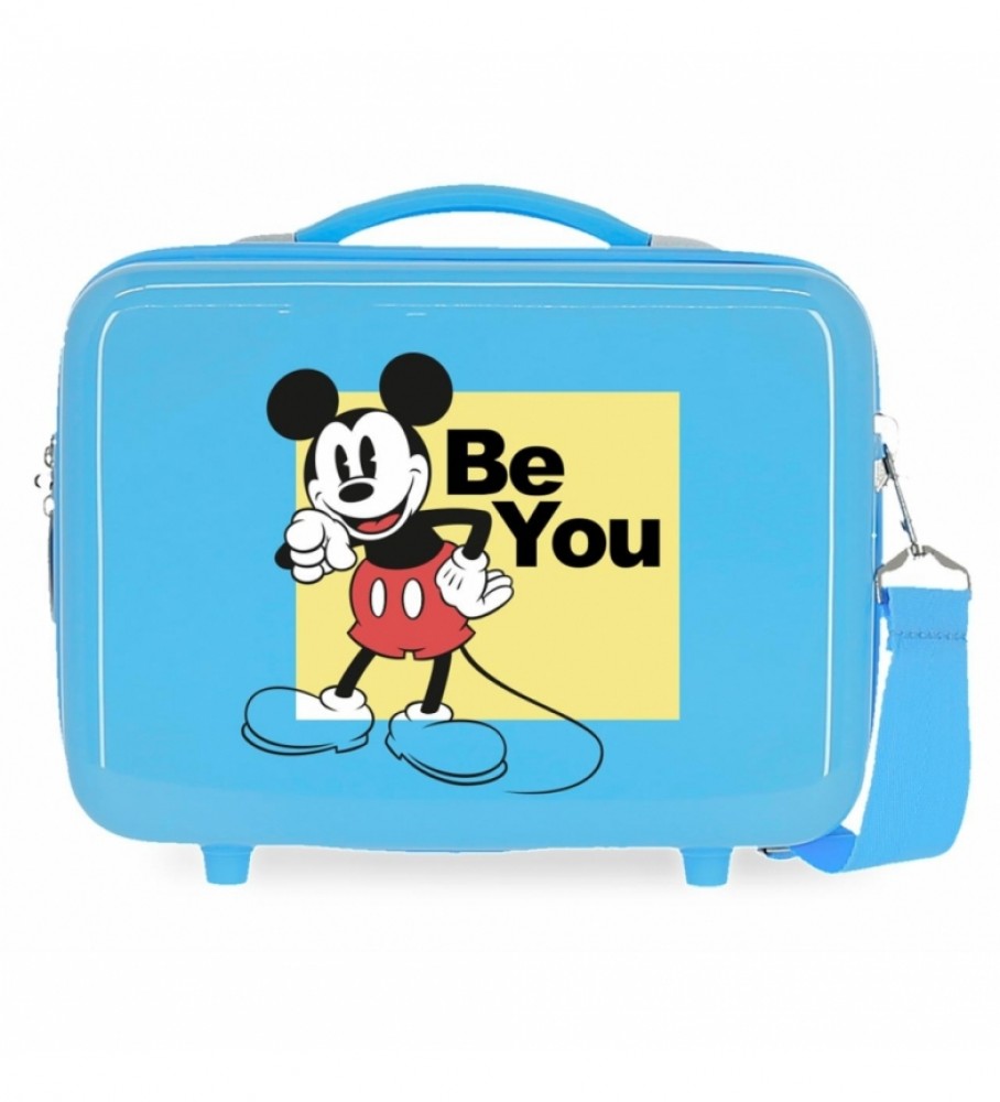 Bolsa Joumma Neceser ABS Mickey Be You Adaptável azul claro - 29x21x15cm -