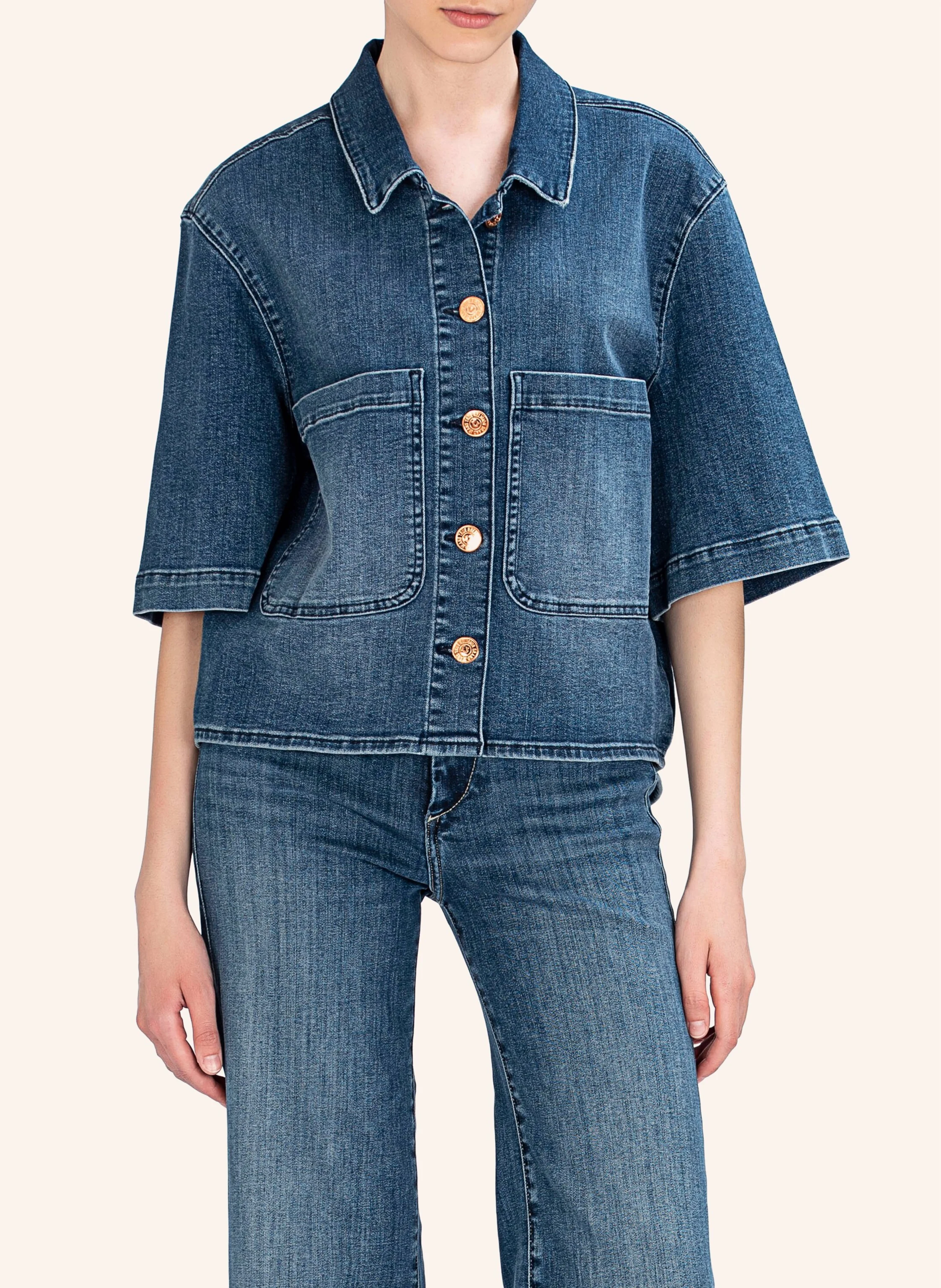 TRUE RELIGION Jeansjacke Kurzarm
