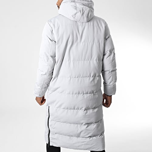 Doudoune Capuche Longue Gris