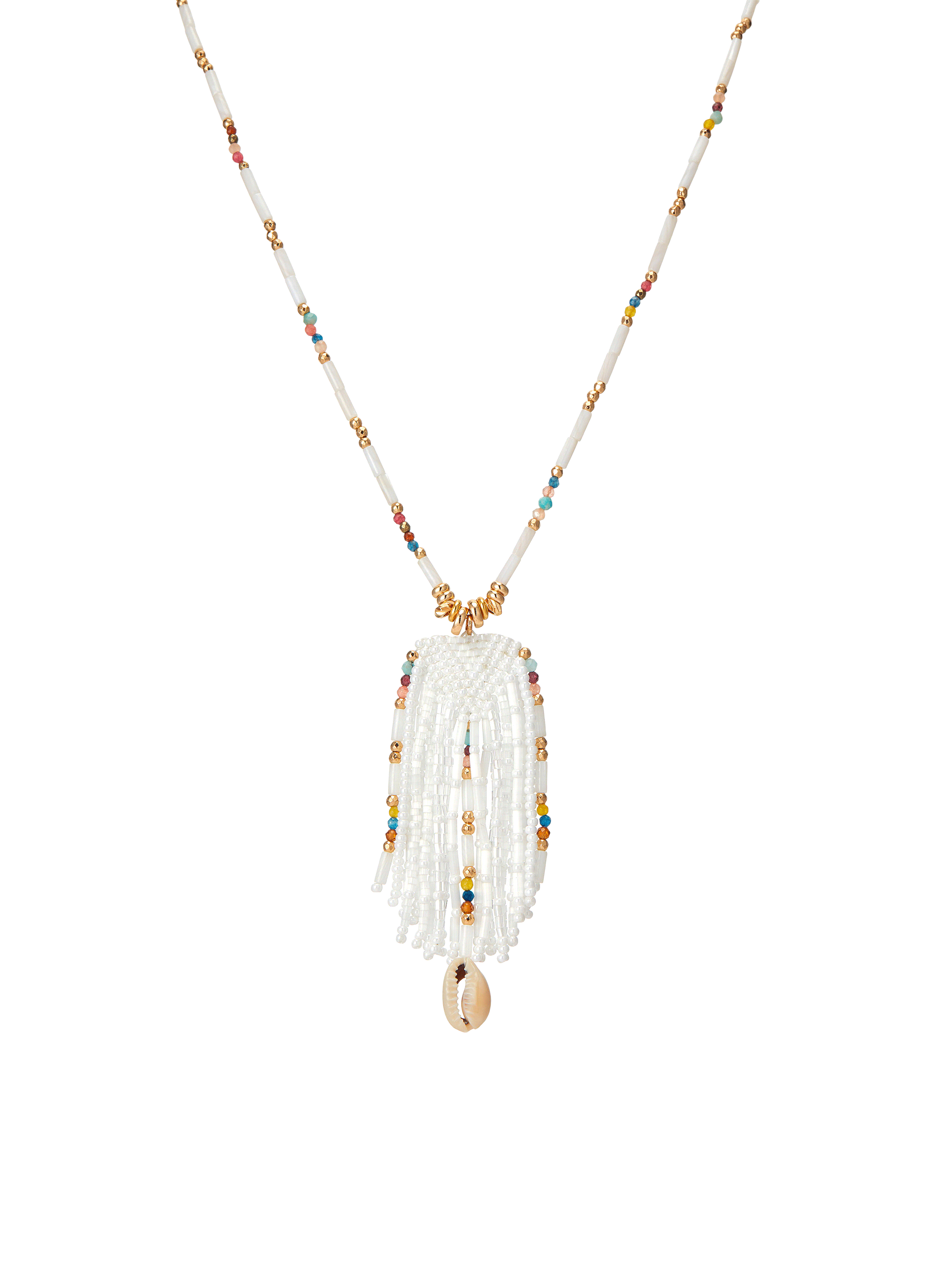 MERANGUE - Collier sautoir en perles | Blanc