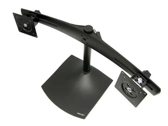 Ergotron DS100 - Stativ - vandret - for 2 LCD displays - aluminium, stål - sort - skærmstørrelse: op til 24