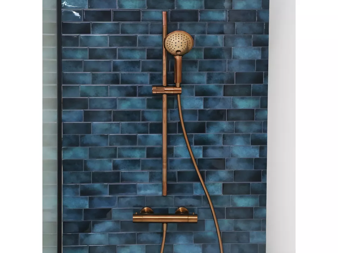 Luisa mitigeur douche thermostatique cuivre brossé - Essebagno
