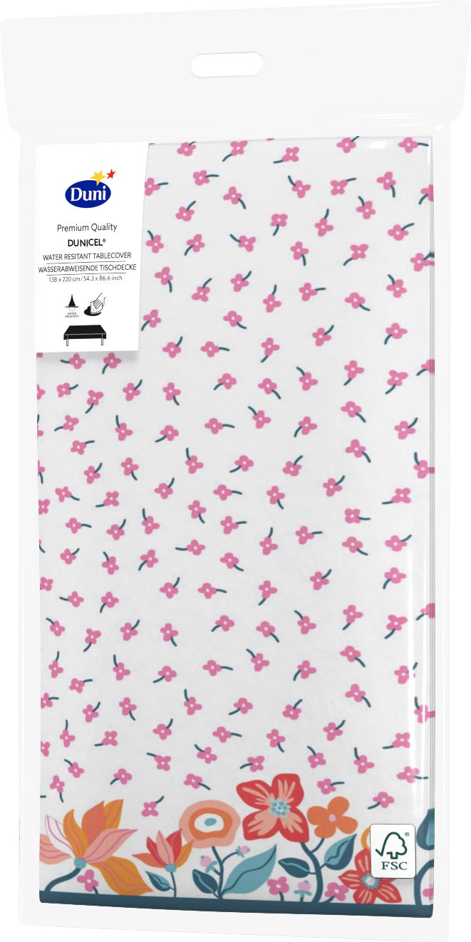 Duni tafellaken Vibrant Bloom multi 138 x 220 cm