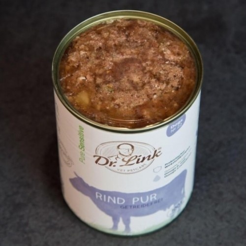 Ração úmida enlatada Dr. Link sabor carne para cães
