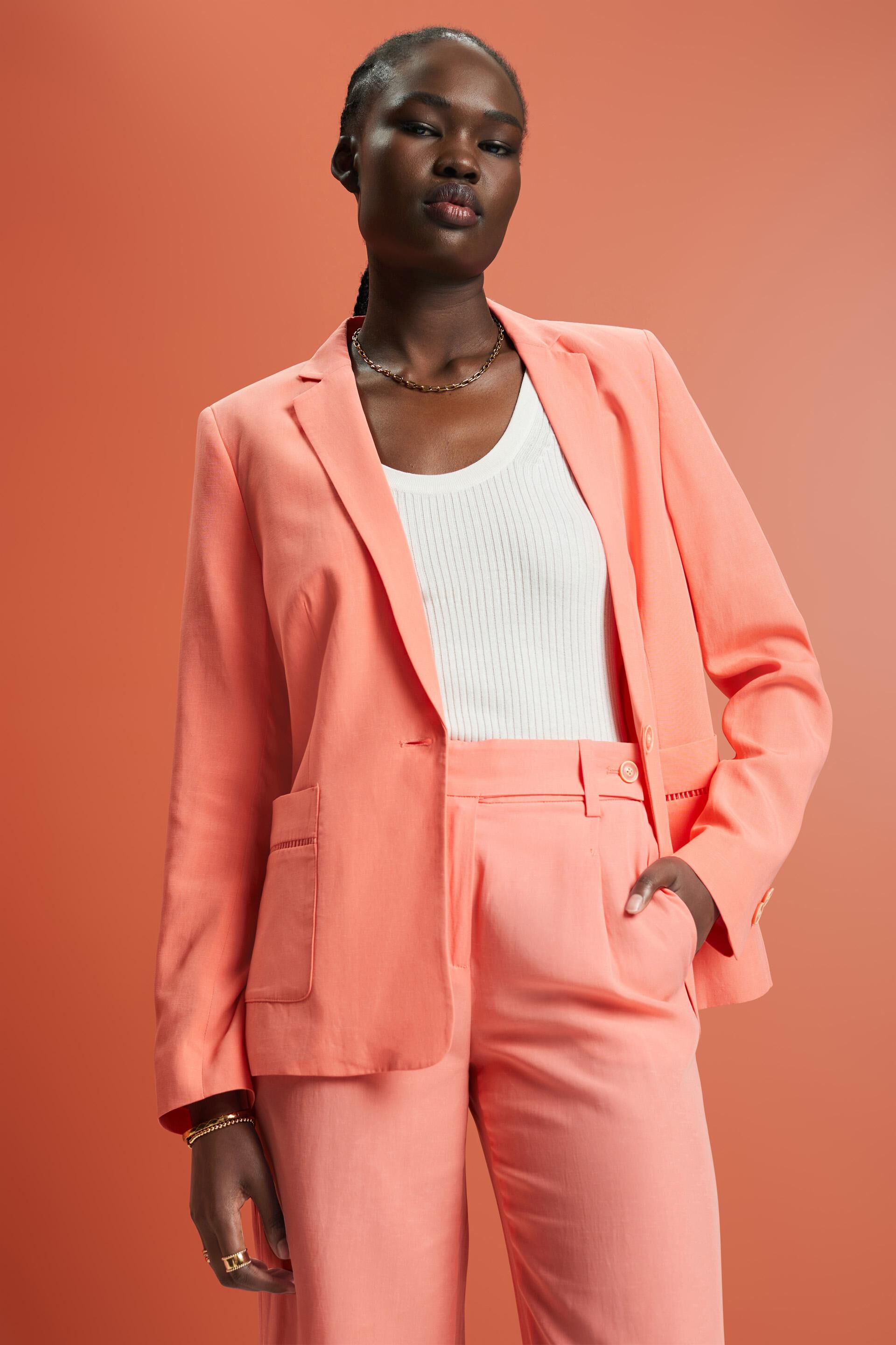 Blazer orné de dentelle aux fuseaux, TENCEL™